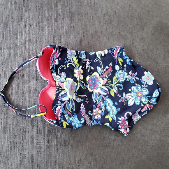 Anne Cole Twist Front One Piece Swimsuit Sz 8 - Picture 6 of 7